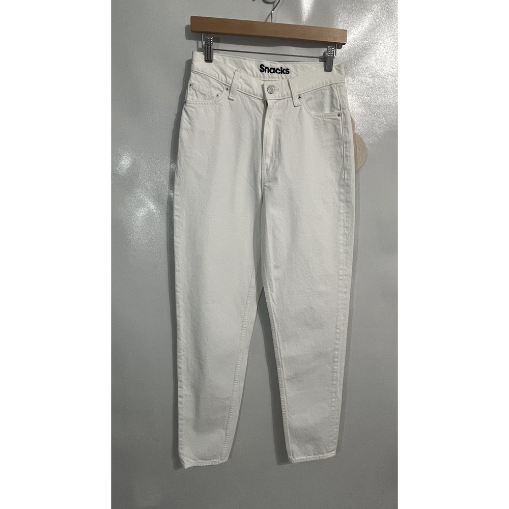 MOTHER Snacks 27 High Waisted Twizzy Skimp Jeans in Sticky Rice Tapered Leg NWT
